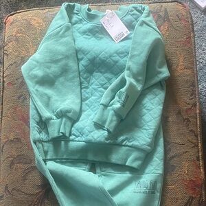 H&M Kids Quilted Set in Light Green